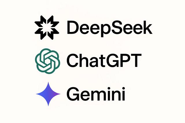 سه هوش مصنوعی Gemini, ChatGPT, DeepSeek